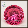 Round machine cut red cubic zirconia gemstone for best price